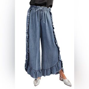 Easel Lexie Washed Denim Pants